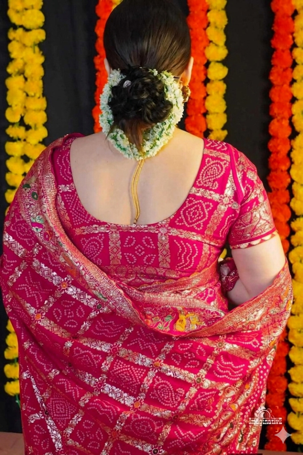 Image of Homigoz Embroidered Banarasi Pure Silk Saree