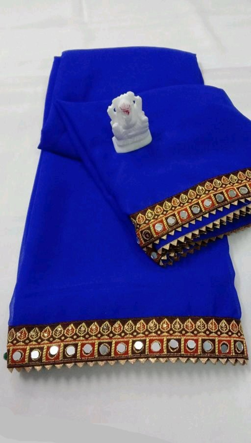 Image of OKTAT Embroidered Bollywood Georgette Saree