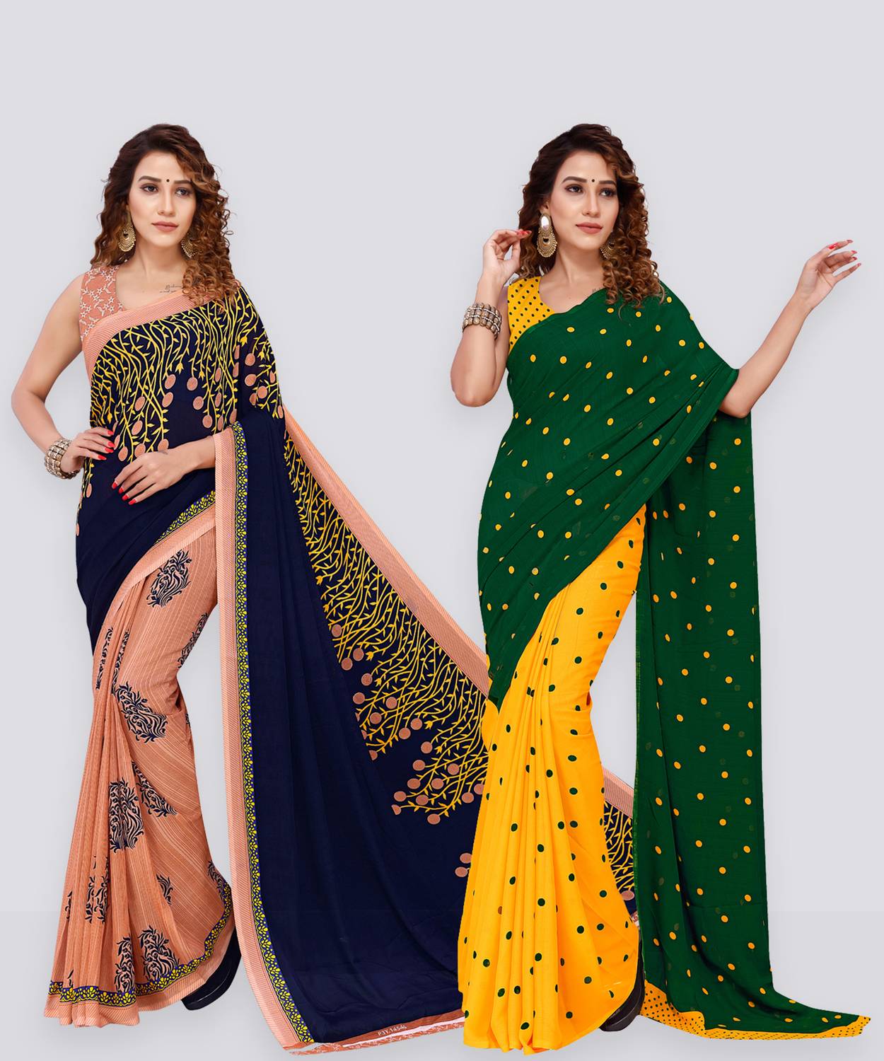 Anand Sarees Floral Print Bollywood Georgette Saree