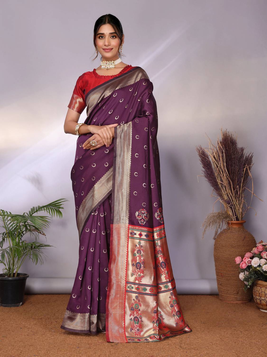 AVANTIKA FASHION Woven Kanjivaram Pure Silk, Art Silk Saree (Gree