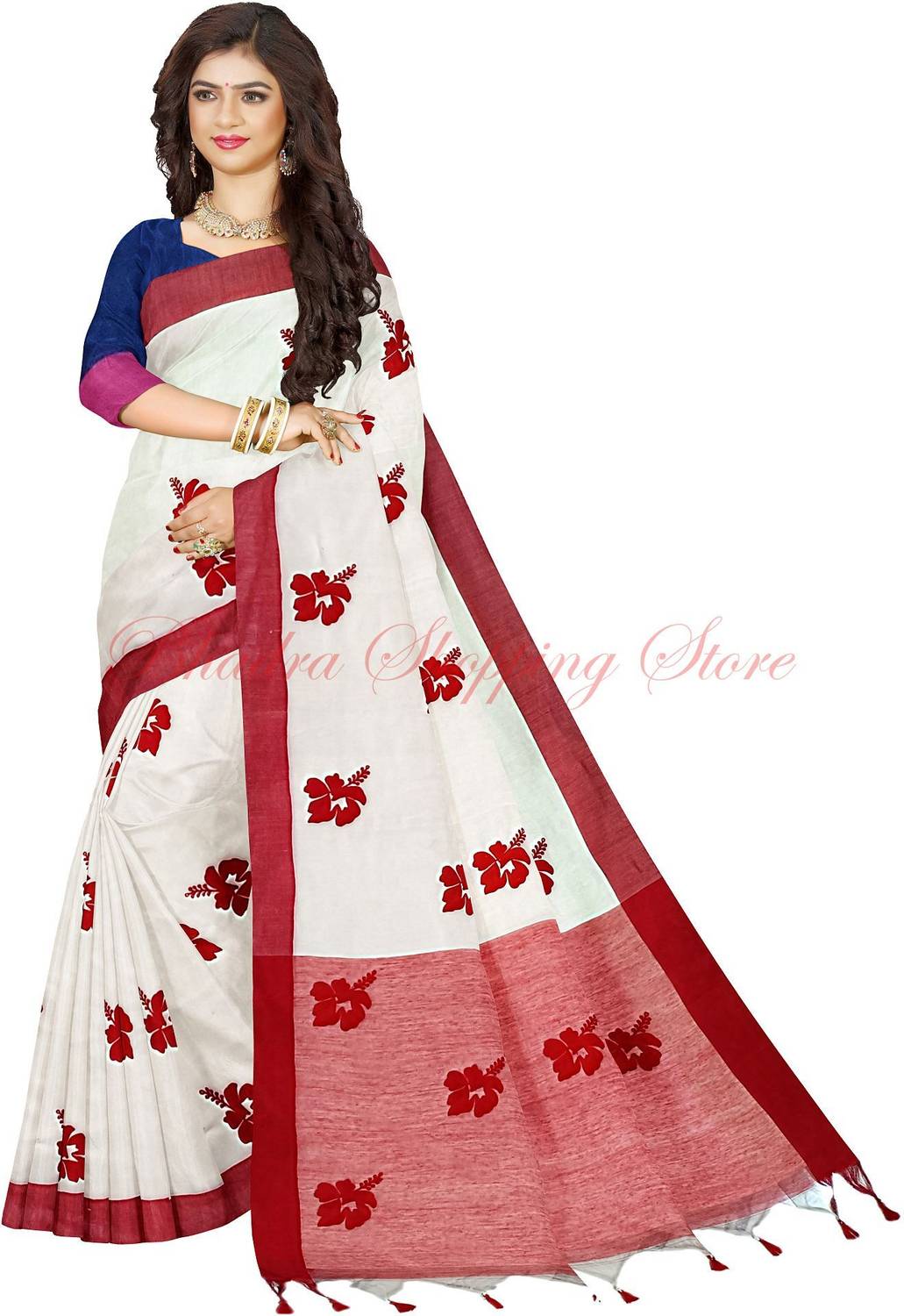 Bhadra Shopping Store Woven Handloom Handloom Cotton Silk Saree