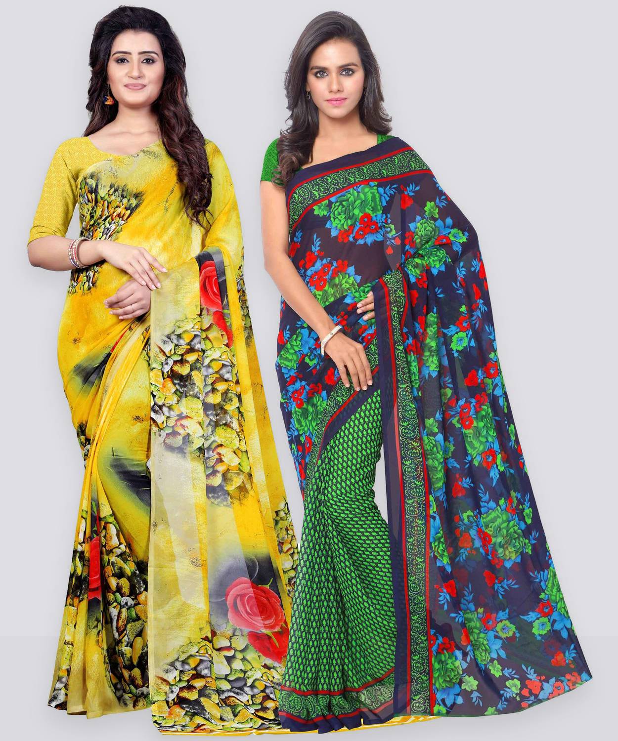 Anand Sarees Printed Daily Wear Georgette Saree