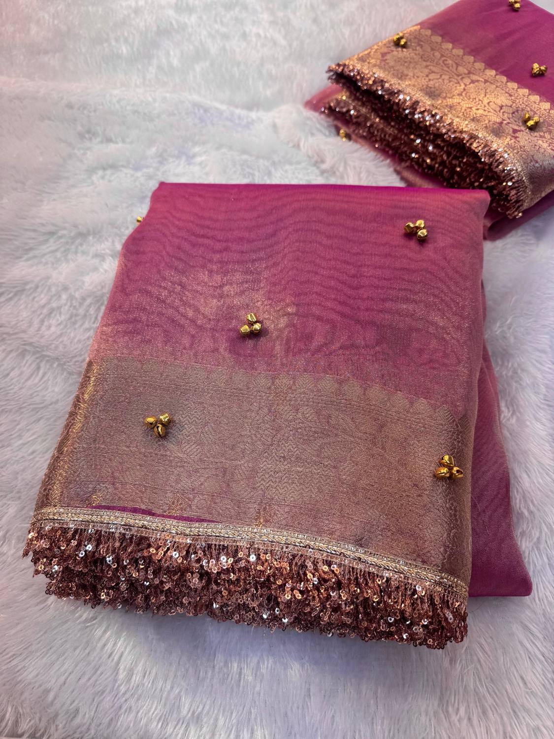 Banaras Silk Palace Banarasi Tissue Saree - Image 1