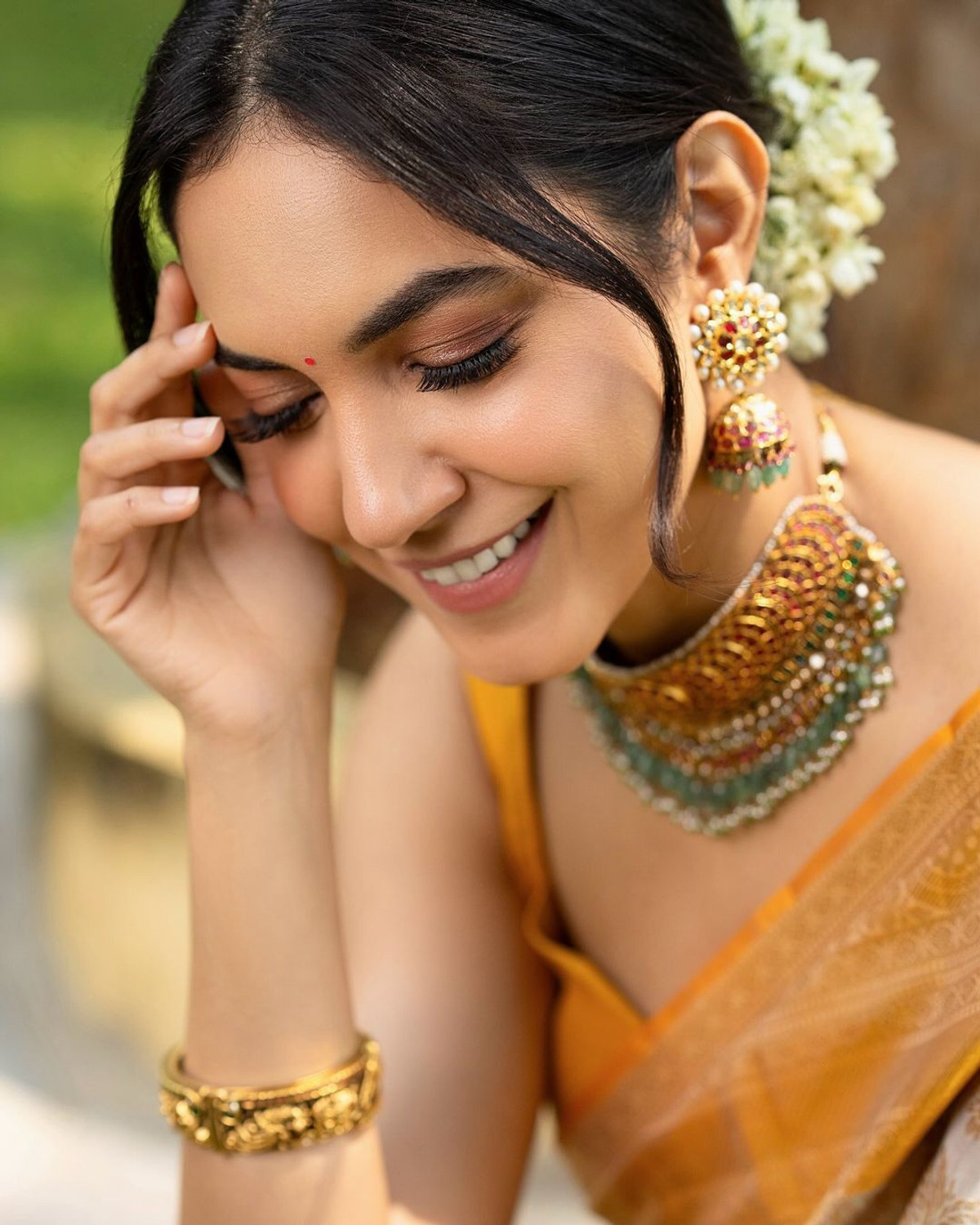 Image of WOMENELEGENCE Embellished Banarasi Pure Silk Saree