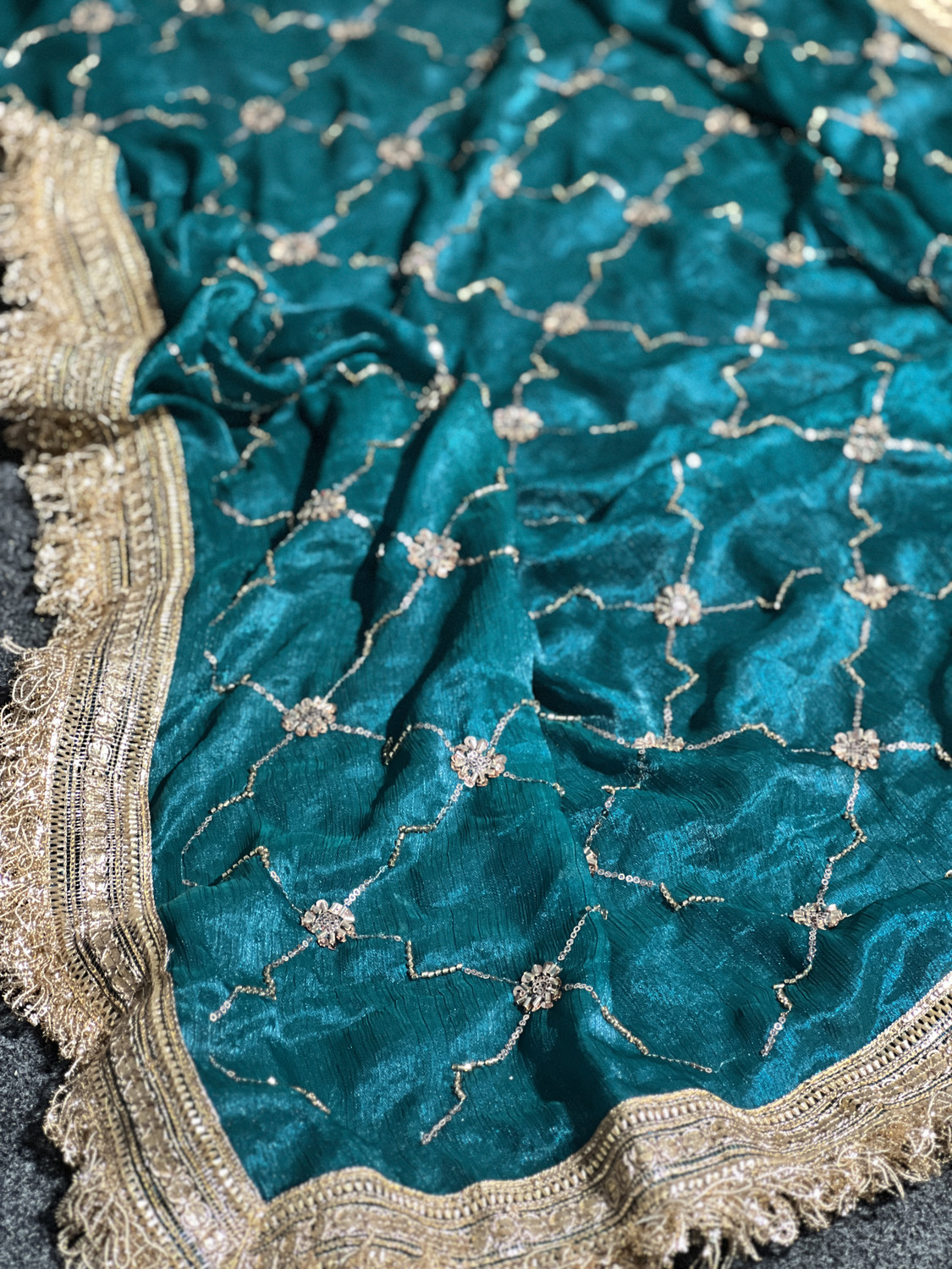 Image of BRAHMANICREATIONss Embellished Bollywood Pure Silk Saree
