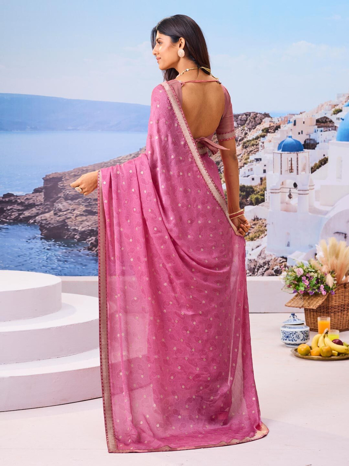 Image of Laxmipati sarees Printed Bollywood Silk Blend Saree