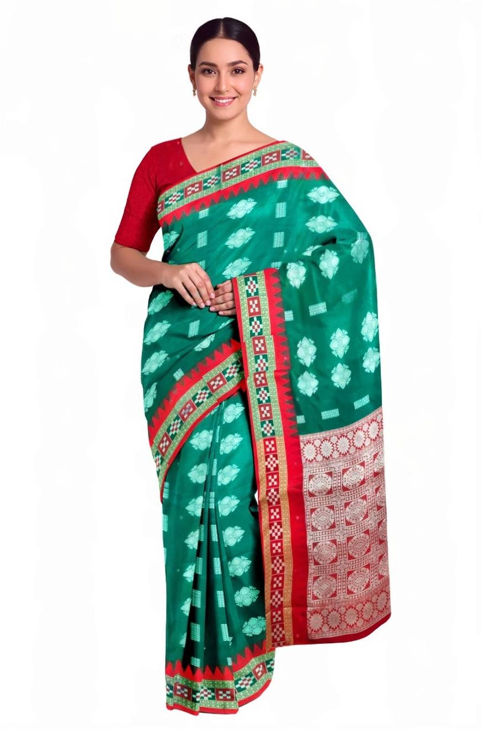 arcticsaree Woven Sambalpuri Handloom Art Silk Saree