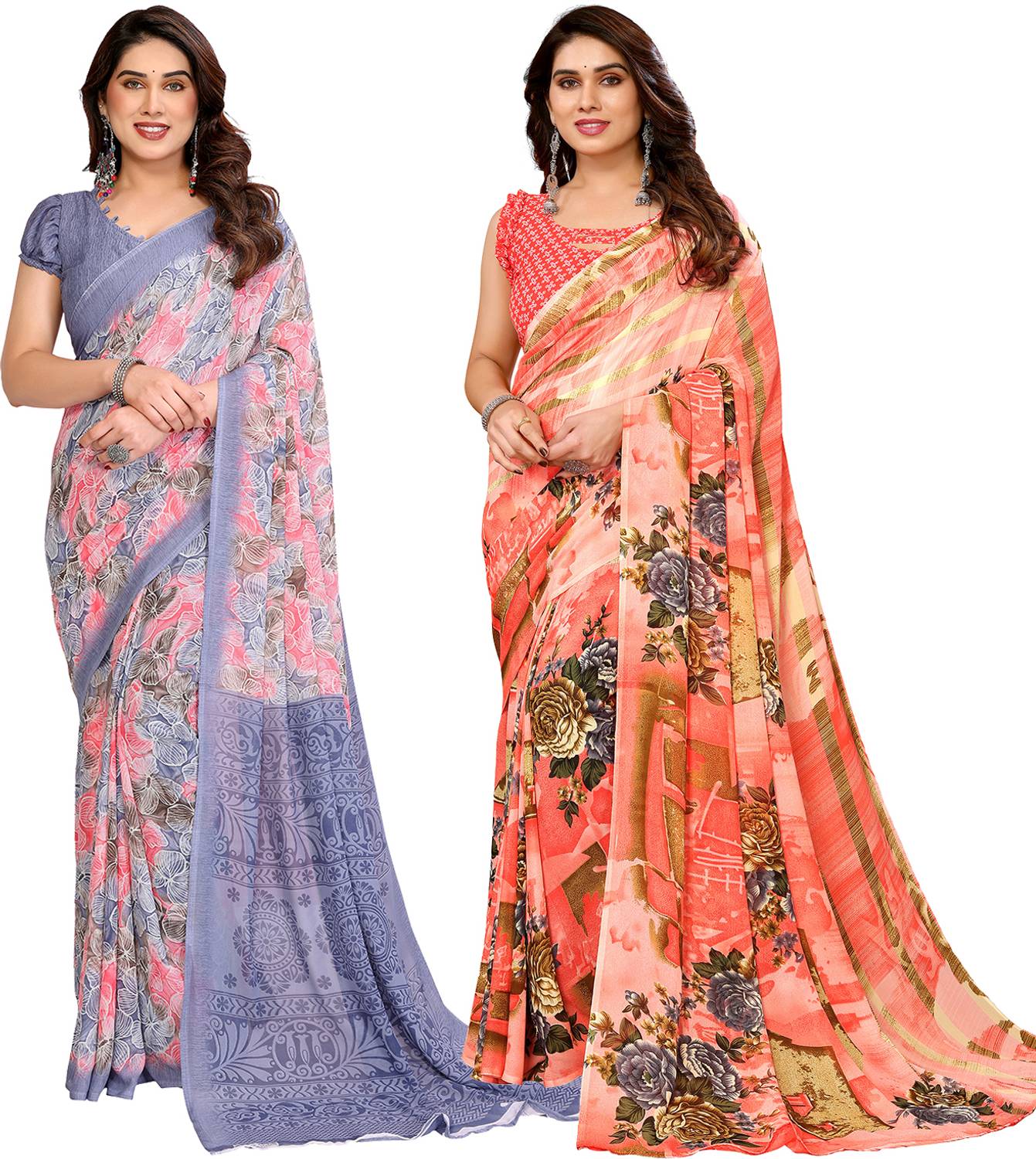 Anand Sarees Printed Daily Wear Georgette Saree