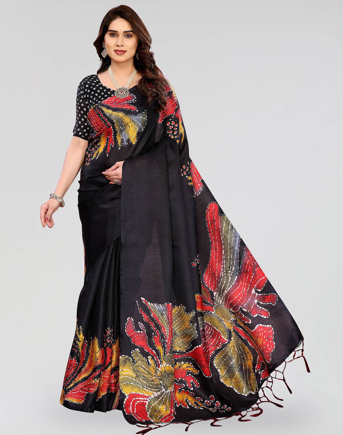ANIRAV Embellished Daily Wear Art Silk Saree