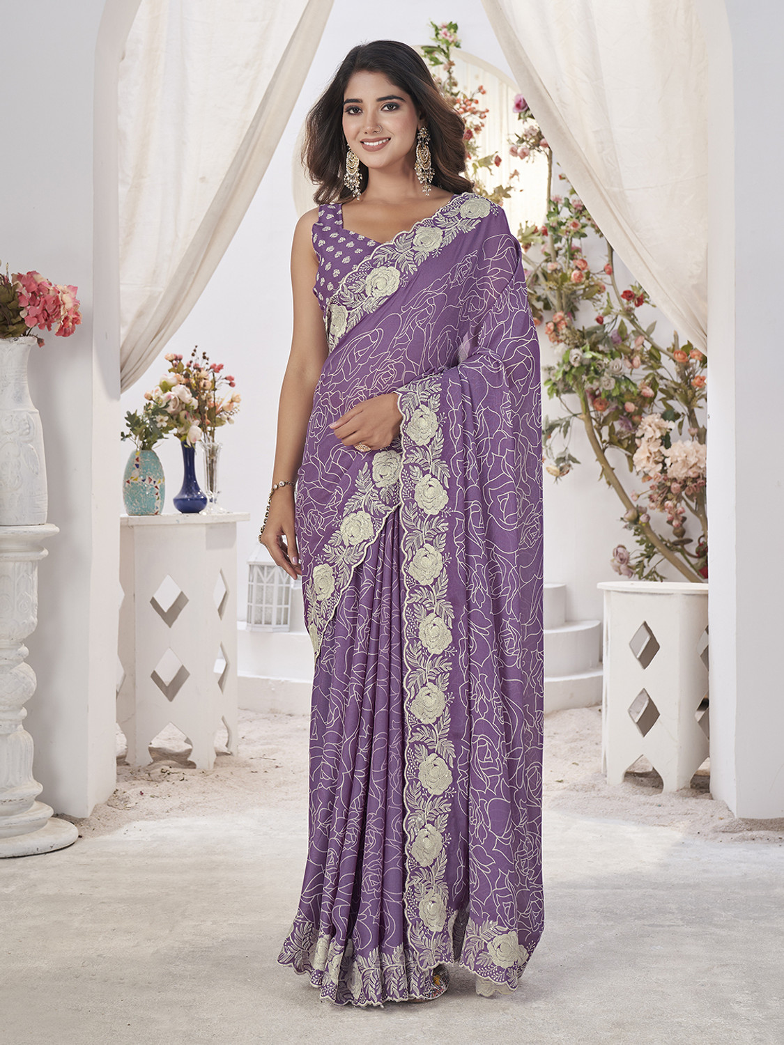 Image of Tasrika Embellished Bollywood Georgette Saree