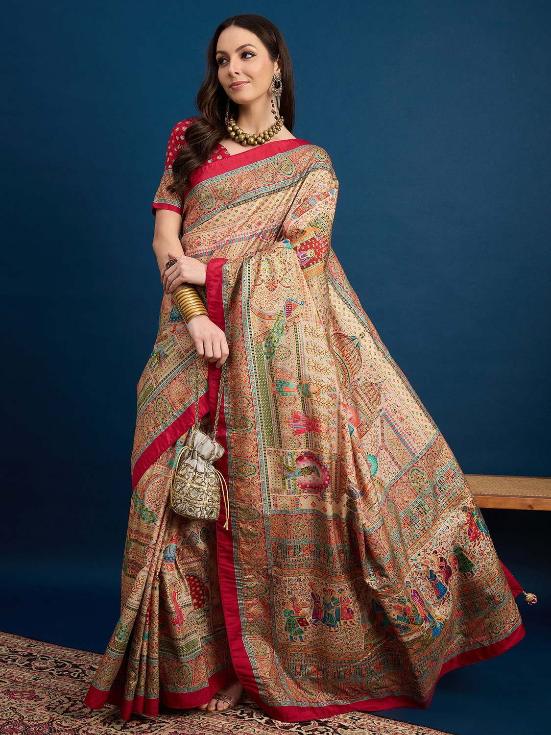 Image of ANOUK Woven Banarasi Silk Blend Saree