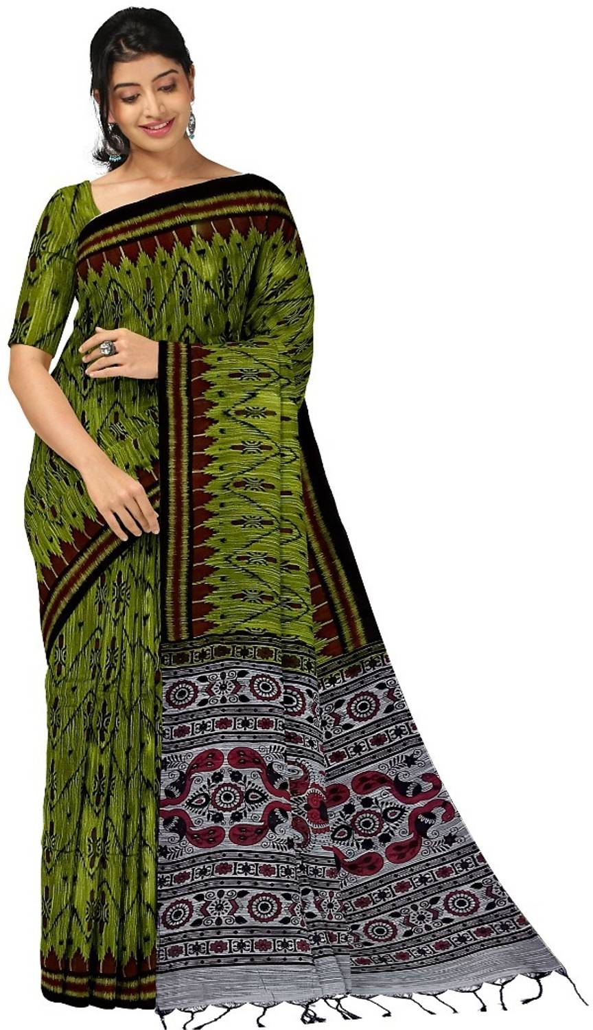 Bhadra Shopping Store Printed Daily Wear Cotton Blend, Pure Cotton Saree