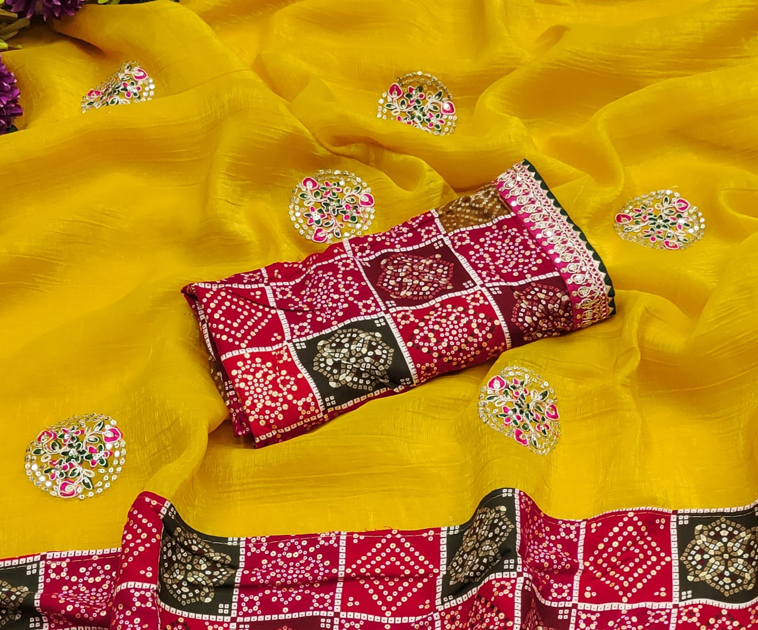 Image of Parmila Fashion Embroidered Bollywood Jimmy Jimmy Saree