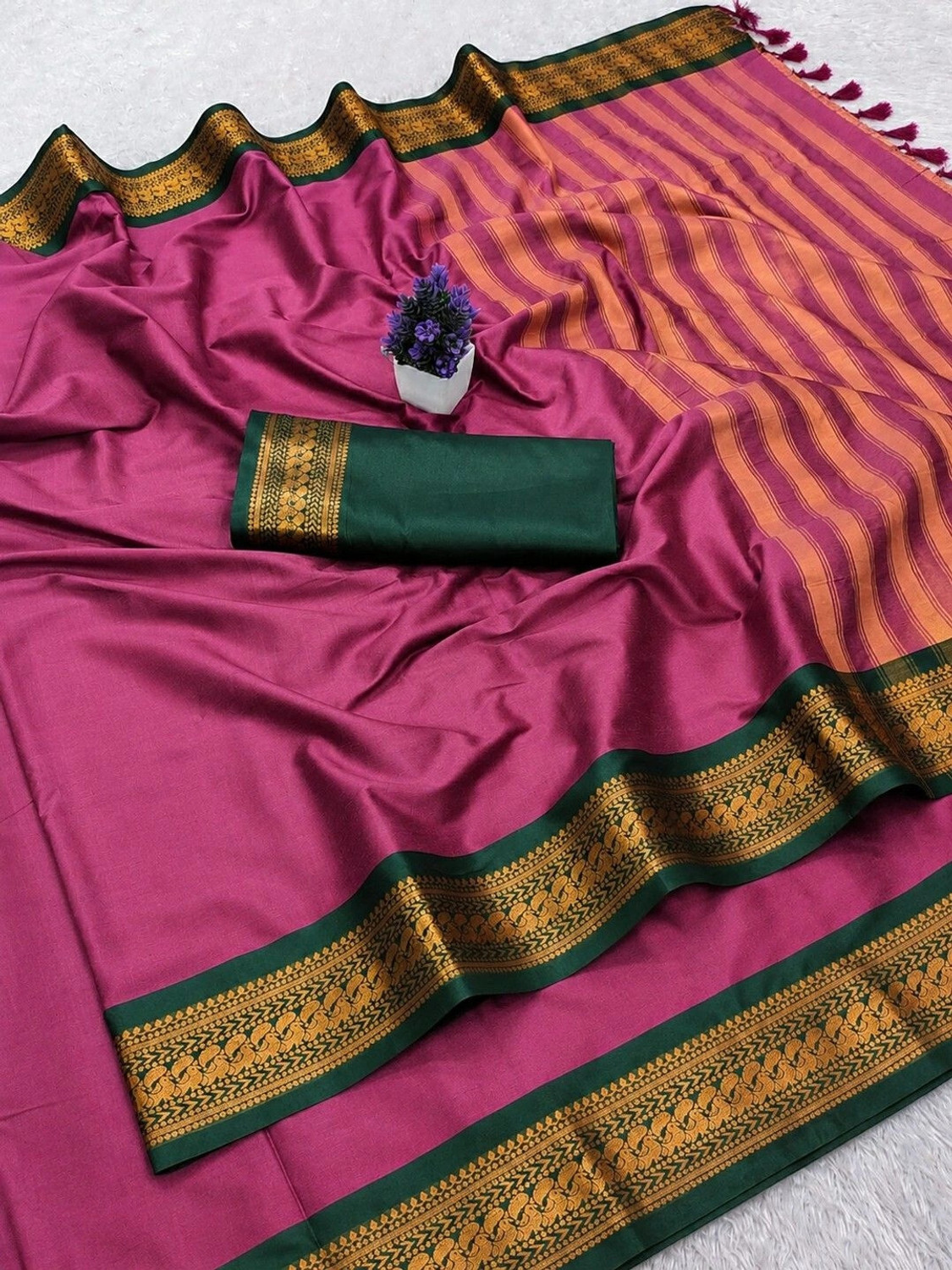 Image of Fashion Club Collection Woven Bollywood Cotton Silk Saree