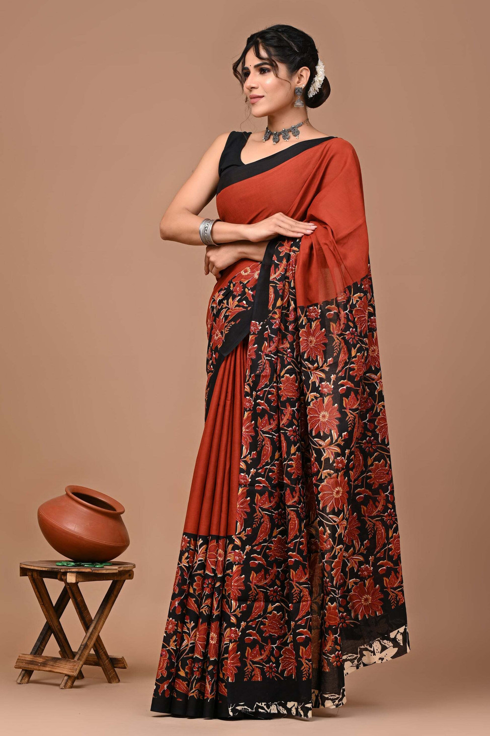 Image of Divyam Printed Handloom Pure Cotton Saree