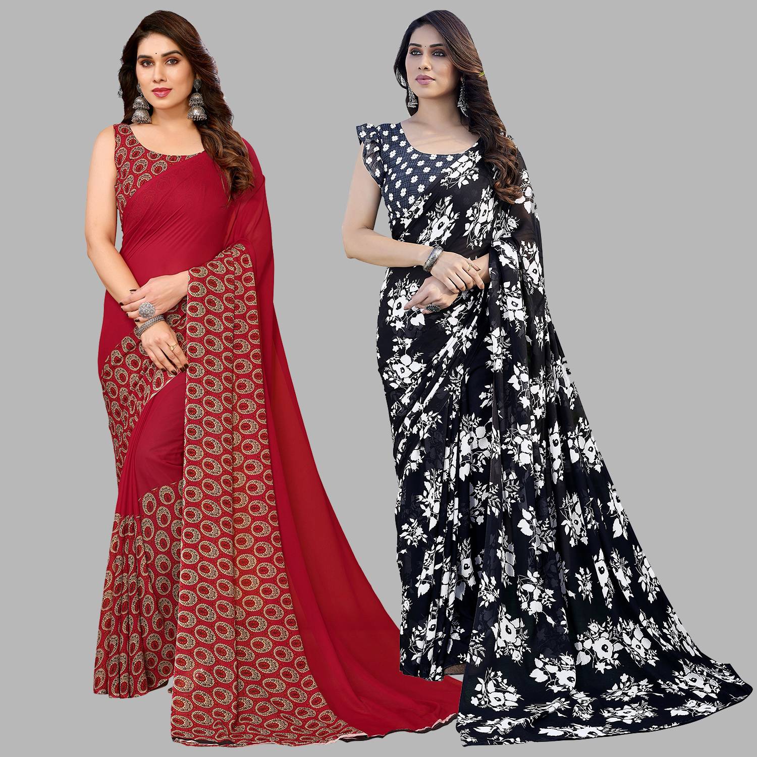 Anand Sarees Printed Daily Wear Georgette Saree