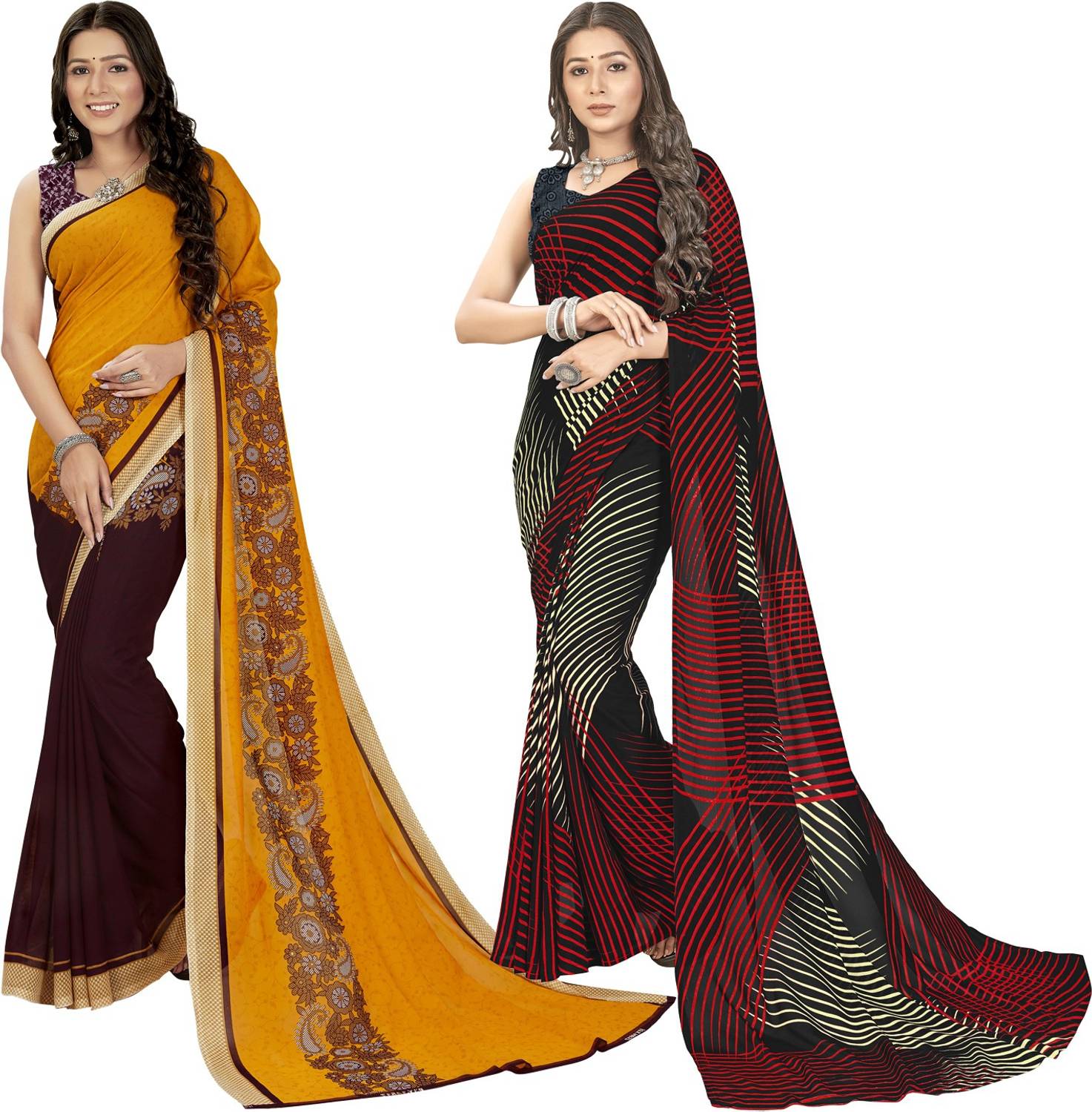 Anand Sarees Printed Daily Wear Georgette Saree