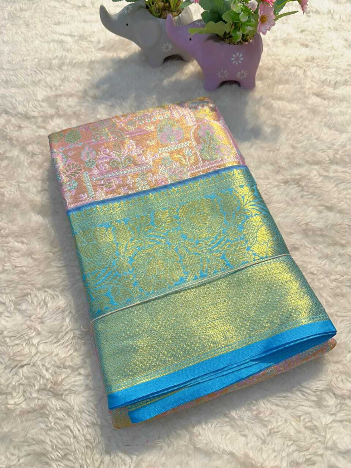 Image of Tasrika Woven Kanjivaram Cotton Silk Saree