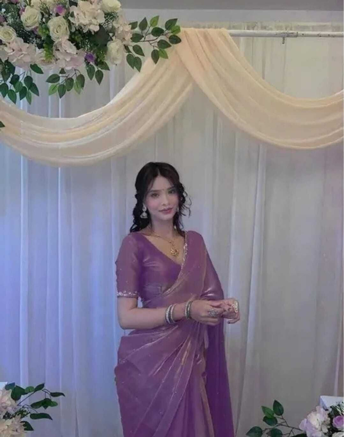 Image of KivaWear Embellished Bollywood Jimmy Jimmy Saree