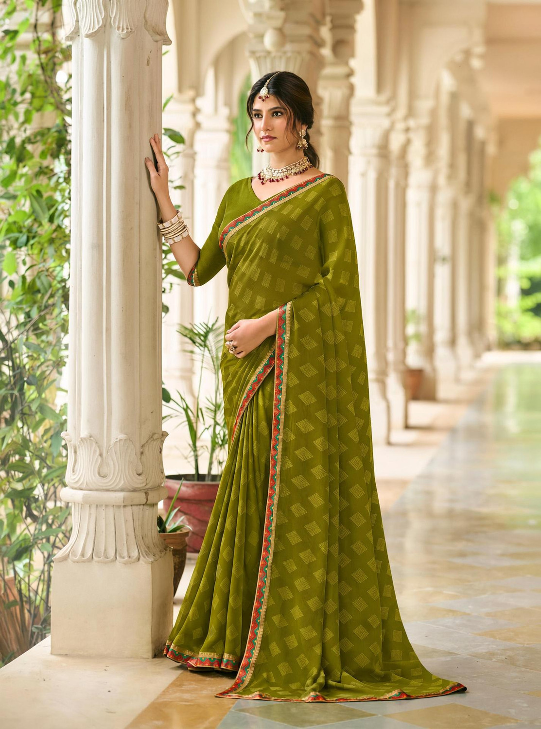 Image of Laxmipati sarees Printed Bollywood Georgette Saree