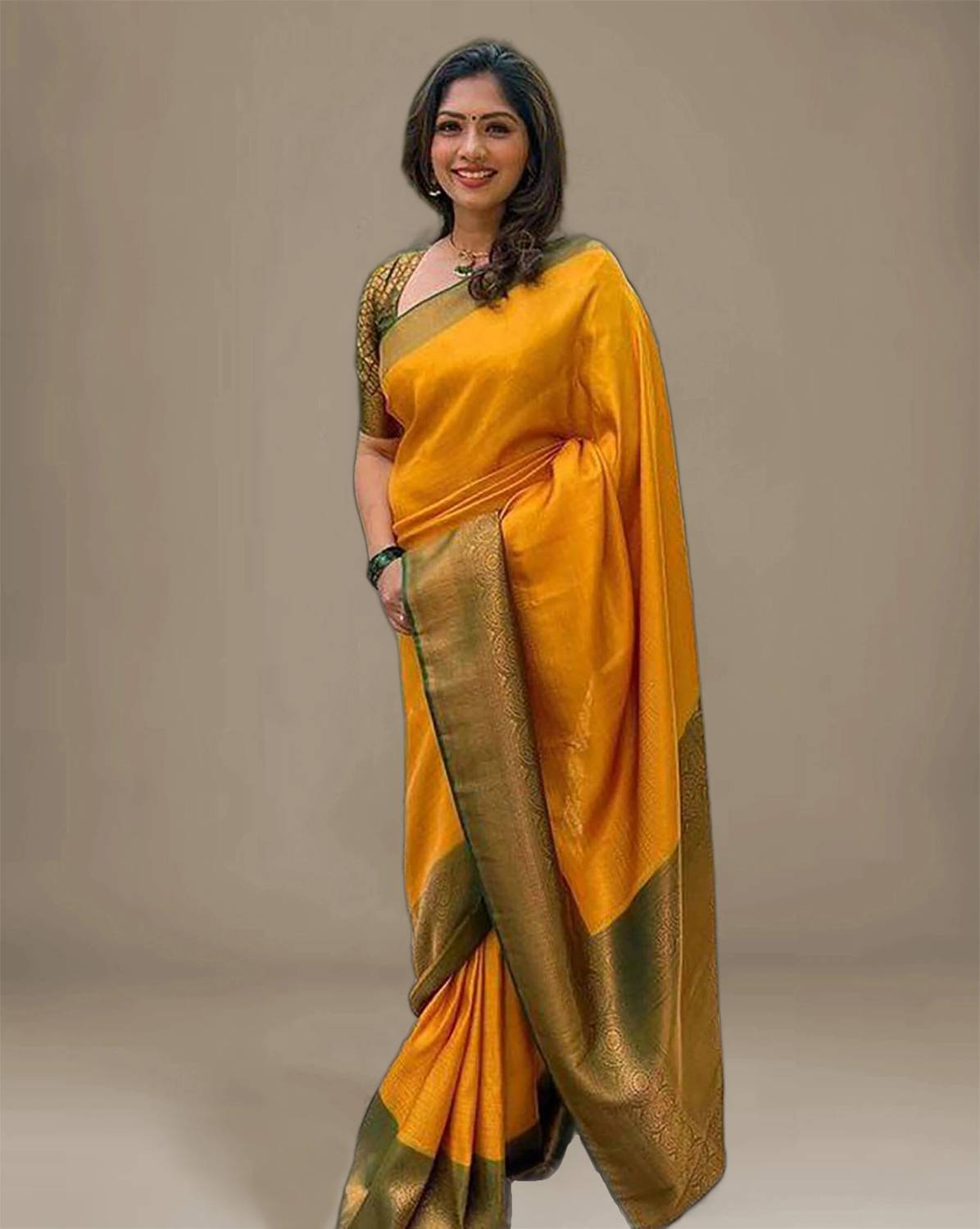 Aldwych Woven Banarasi Silk Blend Saree
