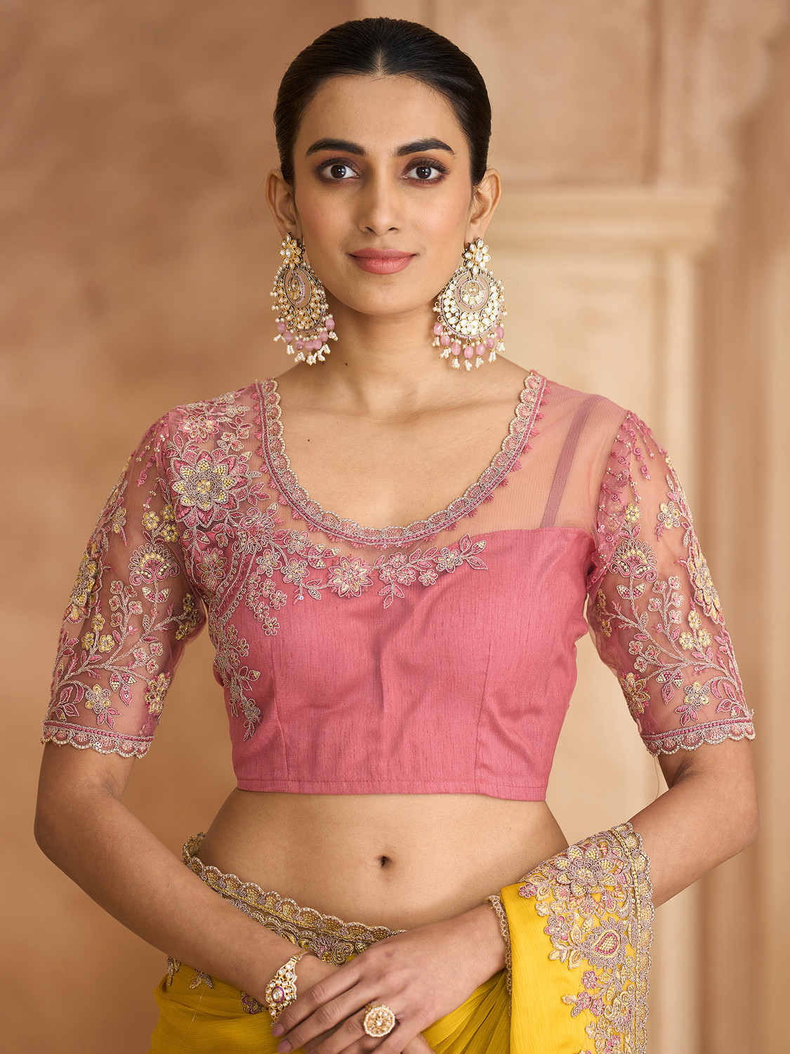 Image of Tasrika Embroidered Bollywood Satin Saree