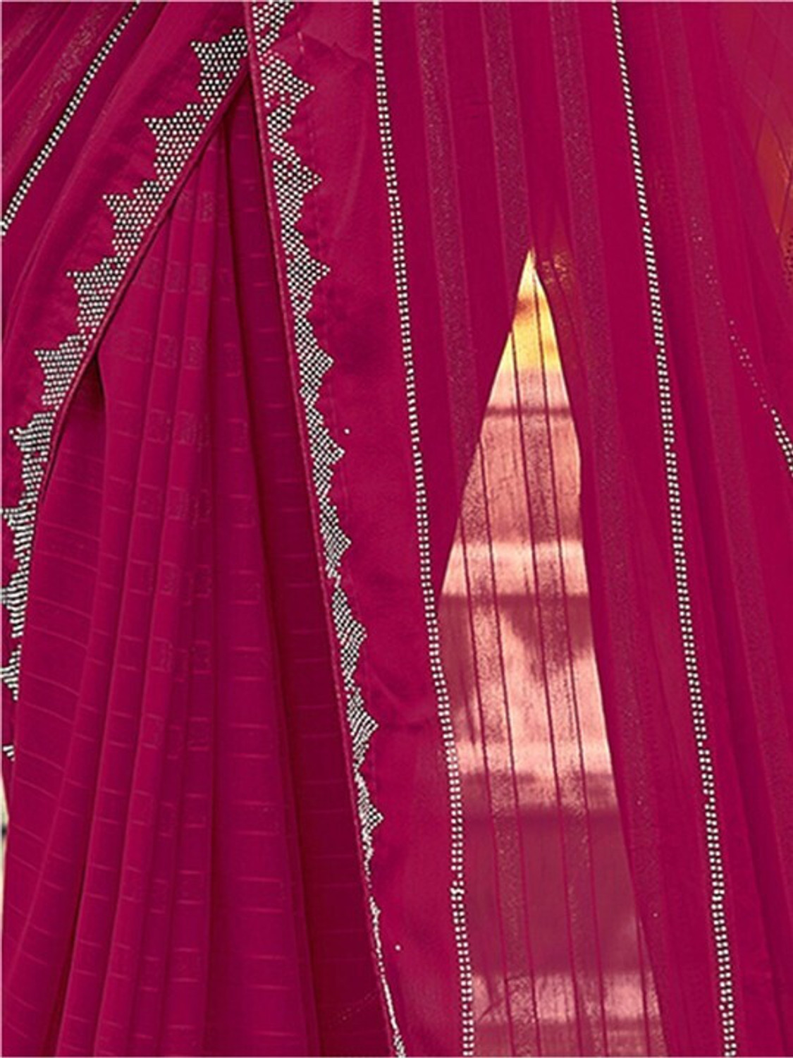 Image of HouseOfCommon Solid /Plain Kanjivaram Georgette Saree