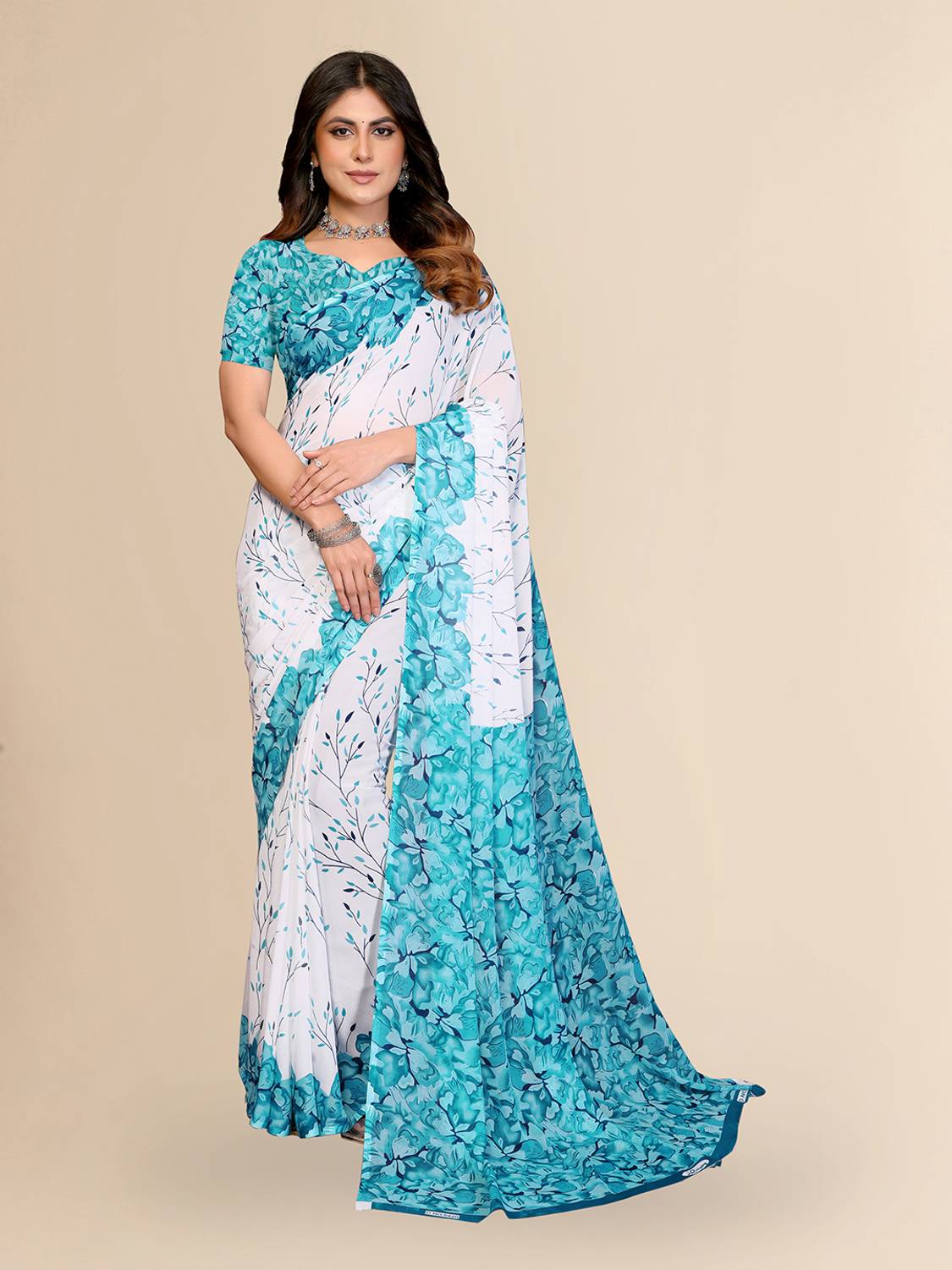 Anmi Printed Bollywood Georgette Saree