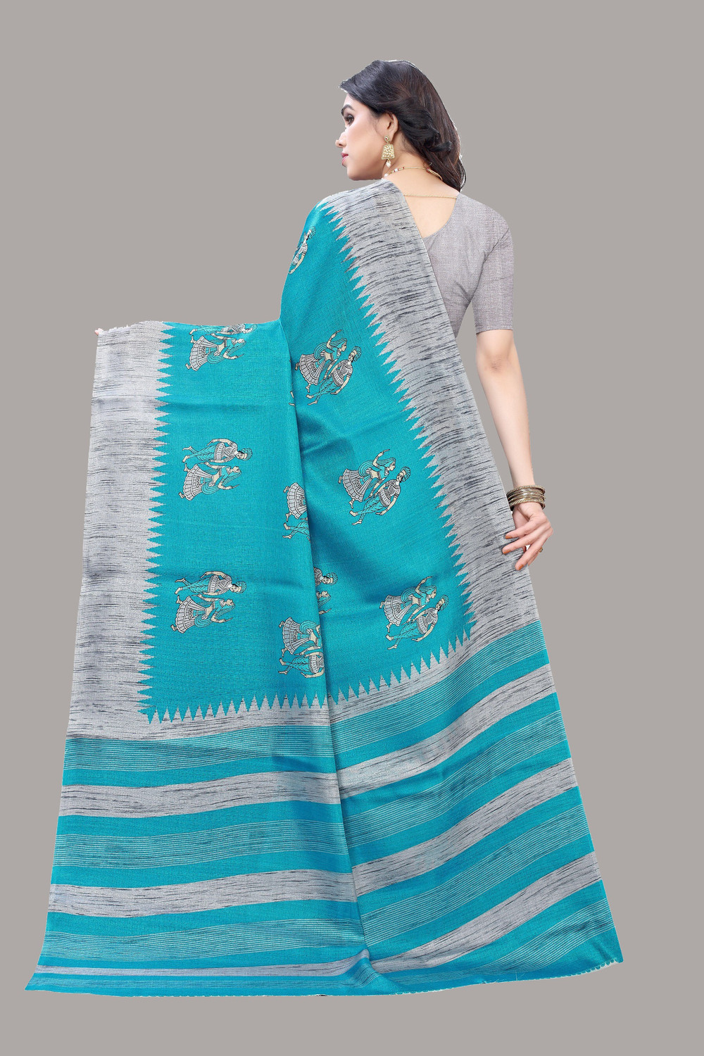 Image of YASHIKA Printed Kalamkari Art Silk Saree