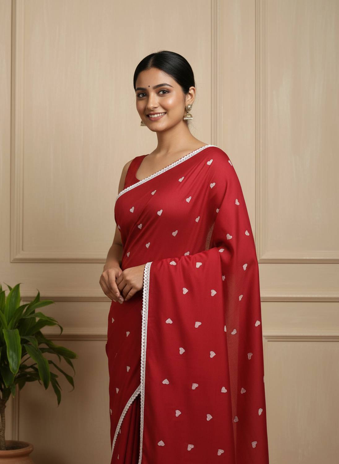BongAp Embroidered Handloom Cotton Blend Saree