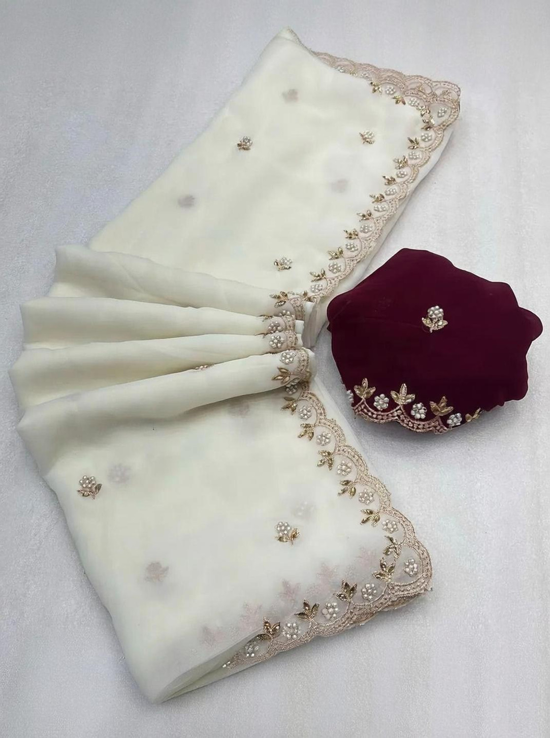 Image of Sanwariya Silks Embellished Bollywood Georgette Saree