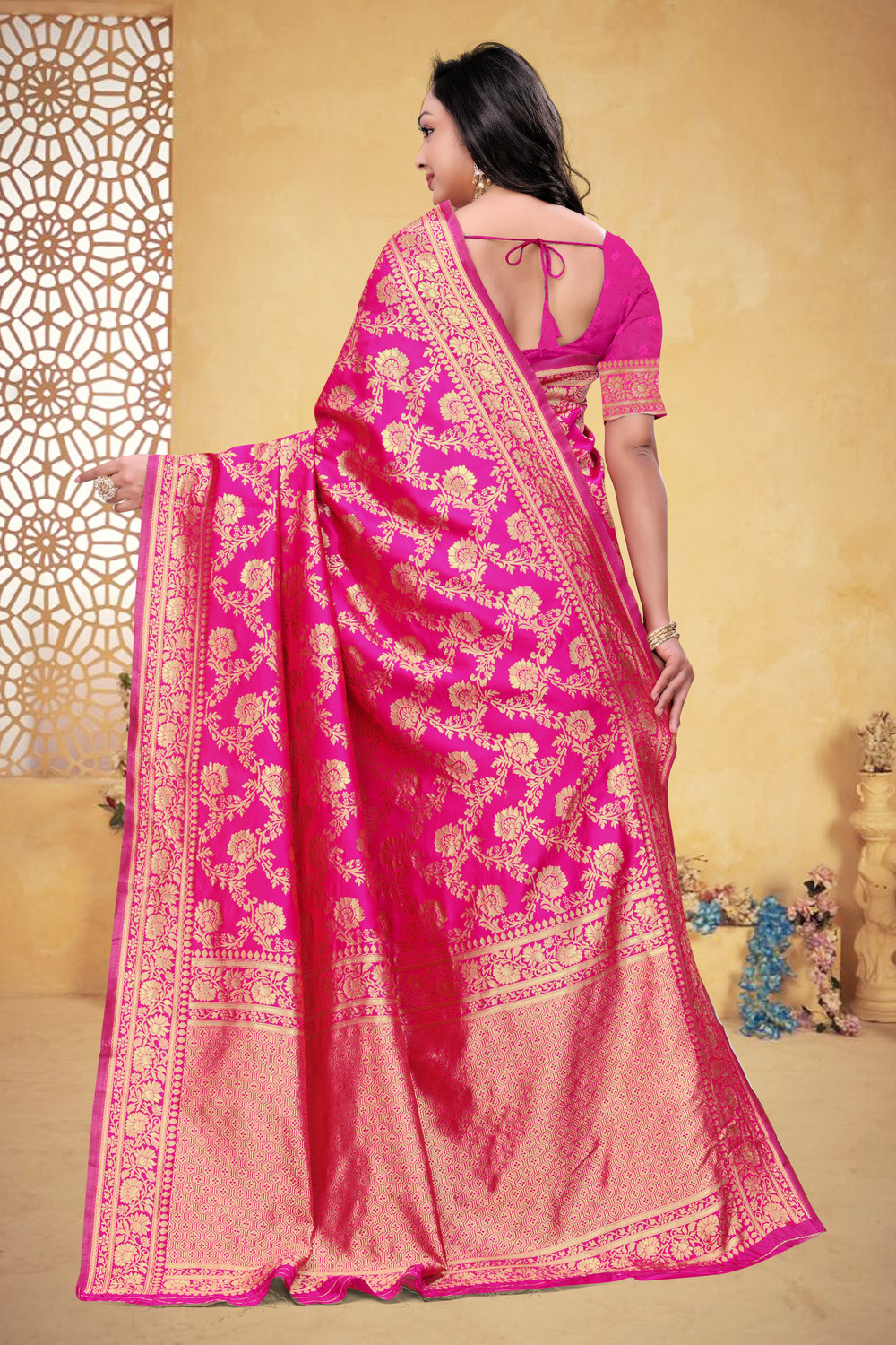 Image of Fashion Almari Woven Banarasi Silk Blend Saree