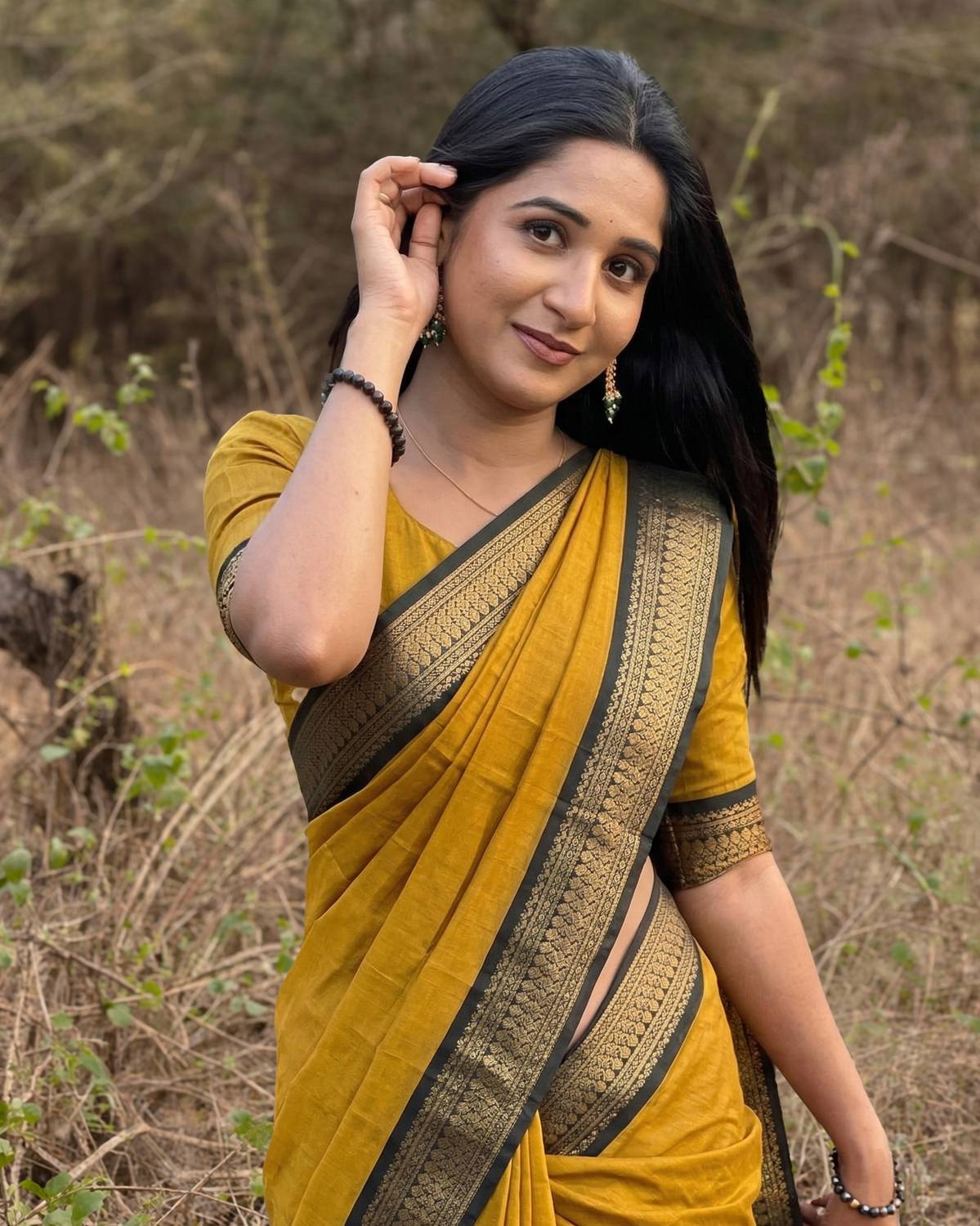 BilloRani Woven, Printed, Solid/Plain Narayanpet Cotton Silk Saree