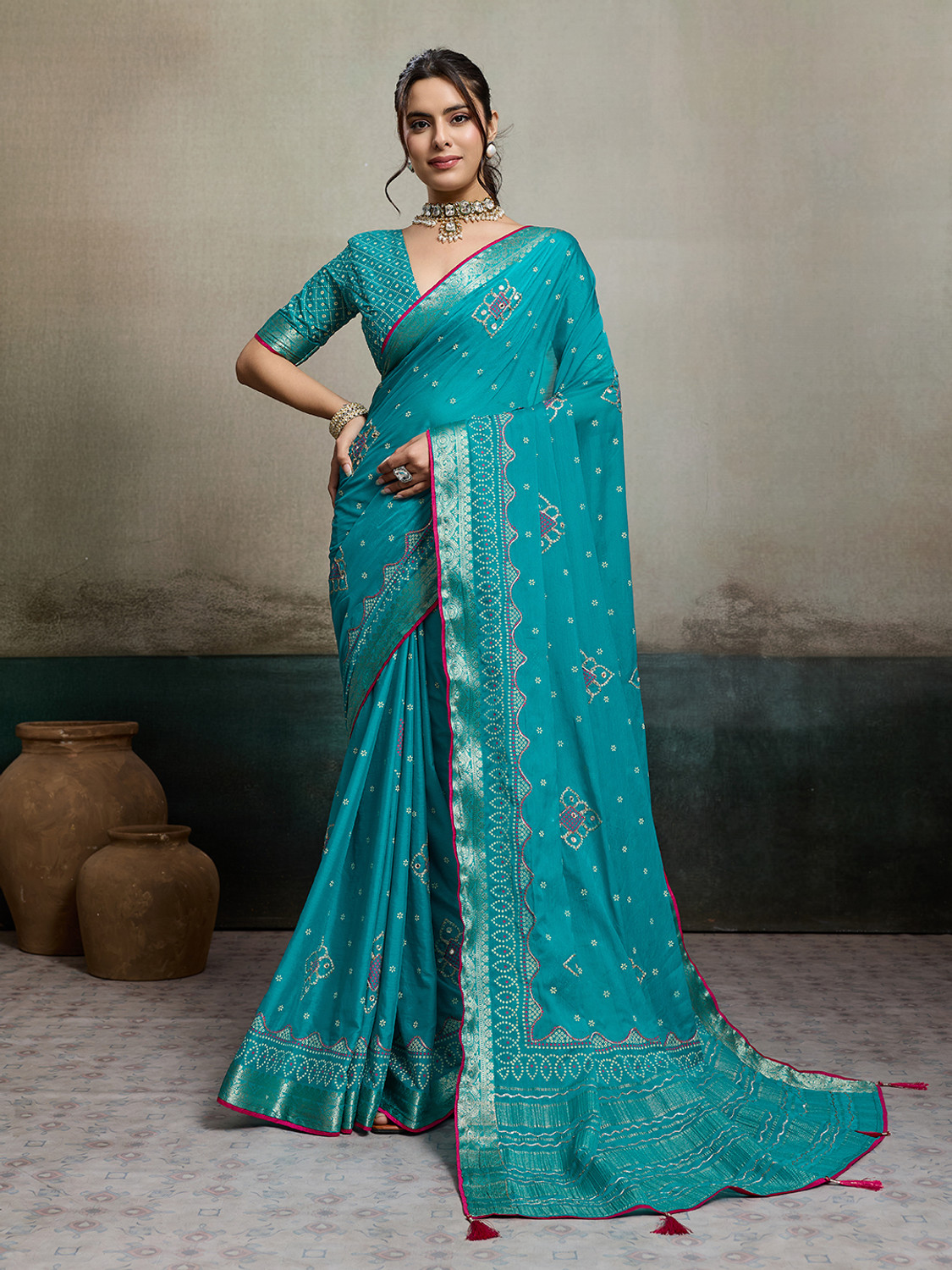 SOHINI NX Embellished Bollywood Chiffon Saree