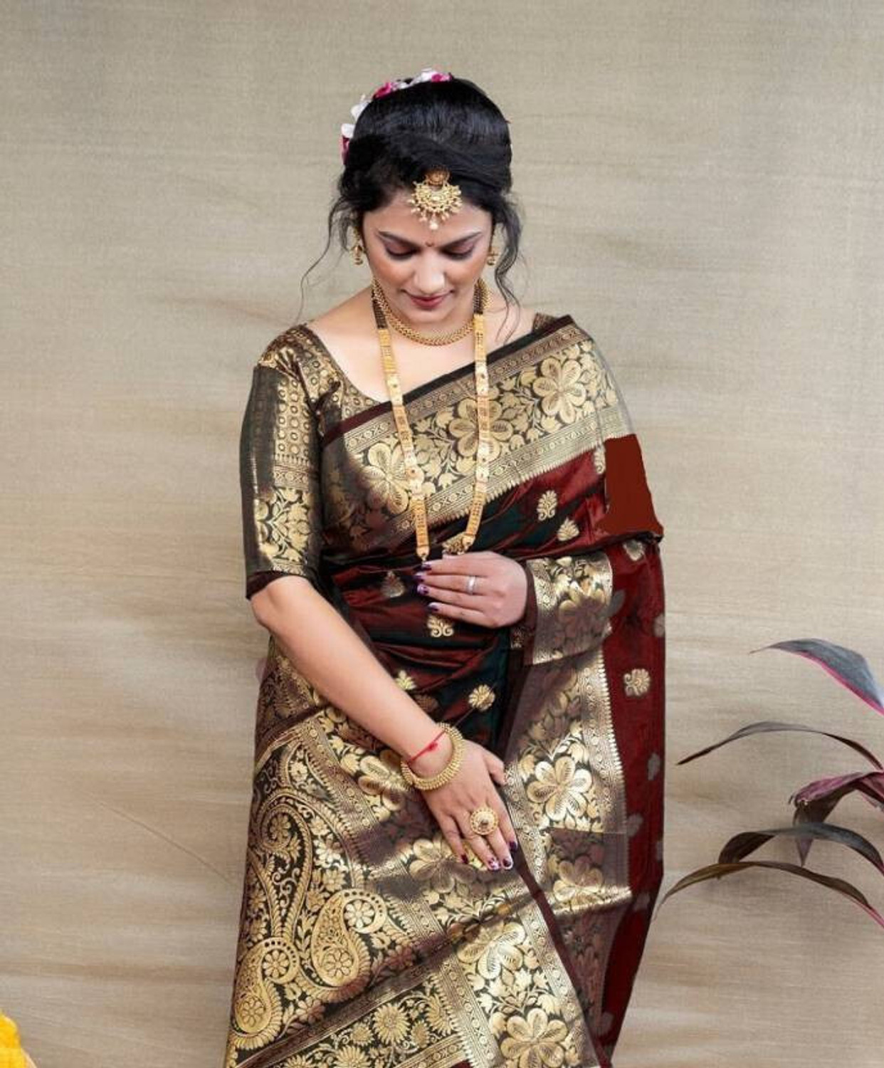 Image of Doroly Woven Kanjivaram Pure Silk Saree
