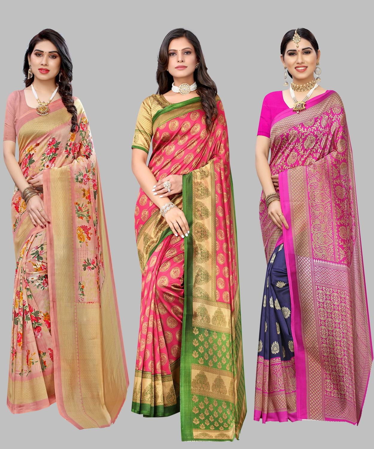 ANIRAV Printed, Self Design Mysore Art Silk Saree