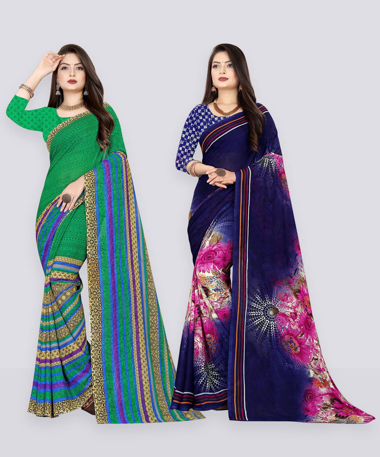Anand Sarees Printed Daily Wear Georgette Saree
