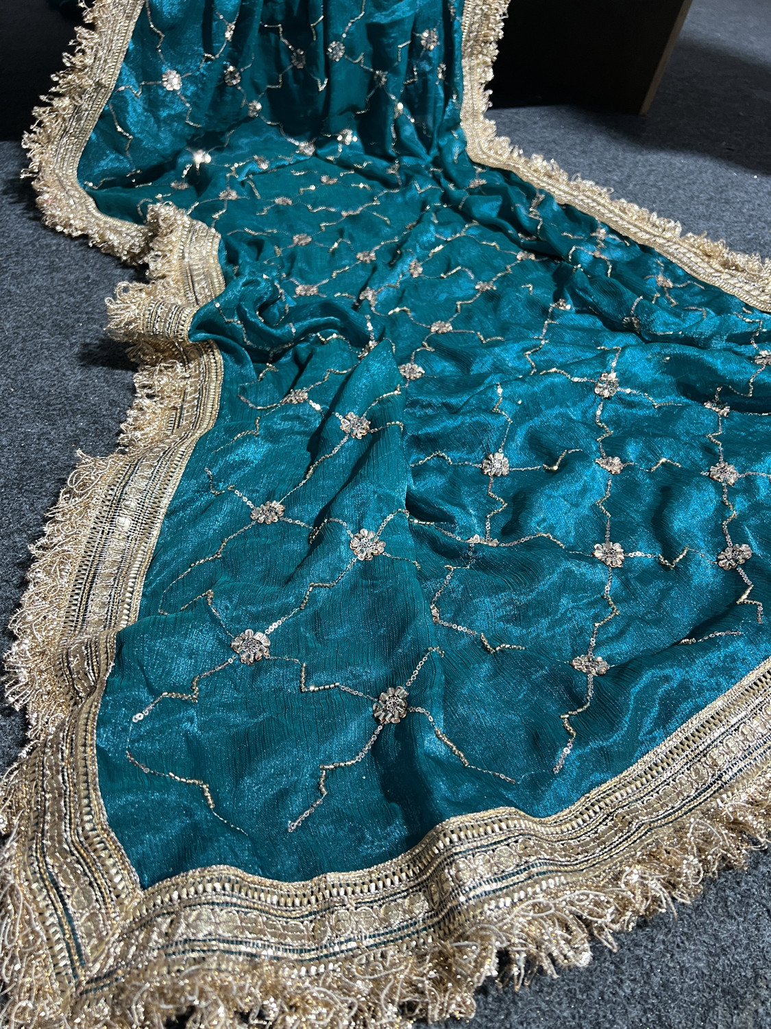 Image of BRAHMANICREATIONss Embellished Bollywood Pure Silk Saree