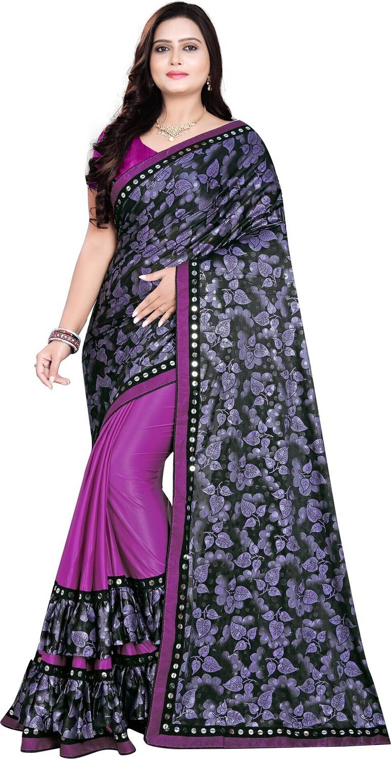 3Buddy Fashion Embroidered Arani Pattu Lycra Blend Saree