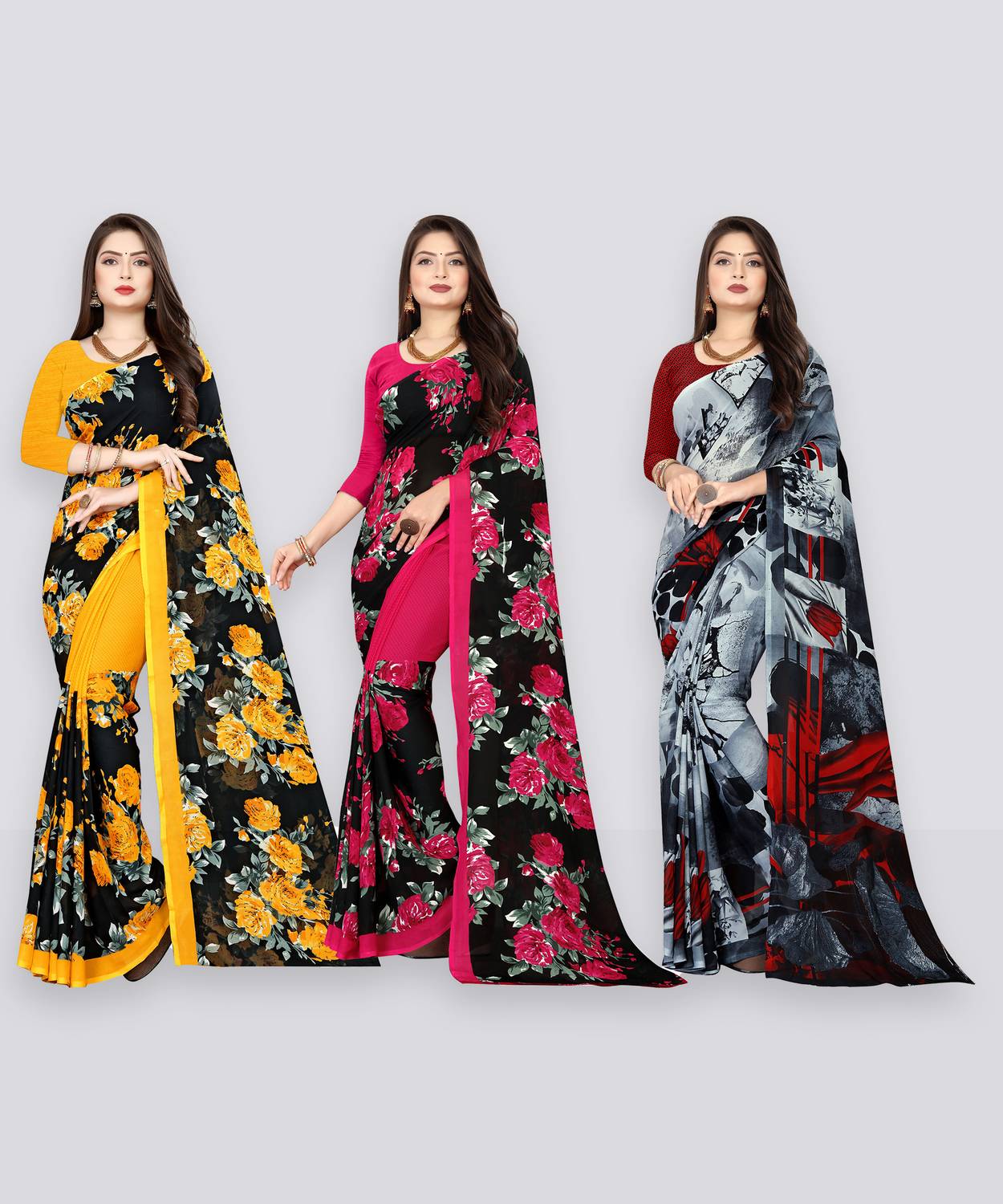 Anand Sarees Printed Daily Wear Georgette Saree