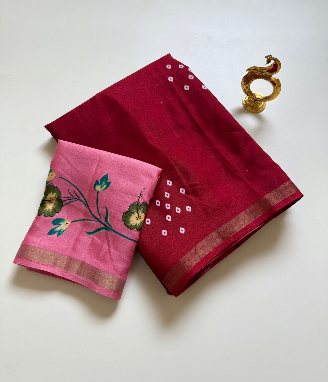 Image of Ruhabs Printed Bollywood Silk Blend Saree