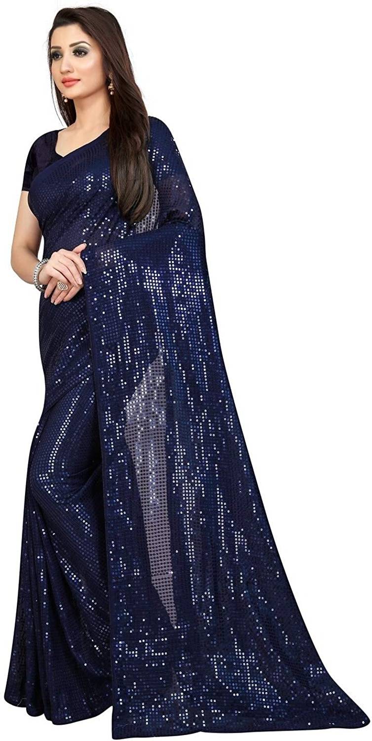 BOONGLAOOWEAR Embellished Bollywood Georgette Saree