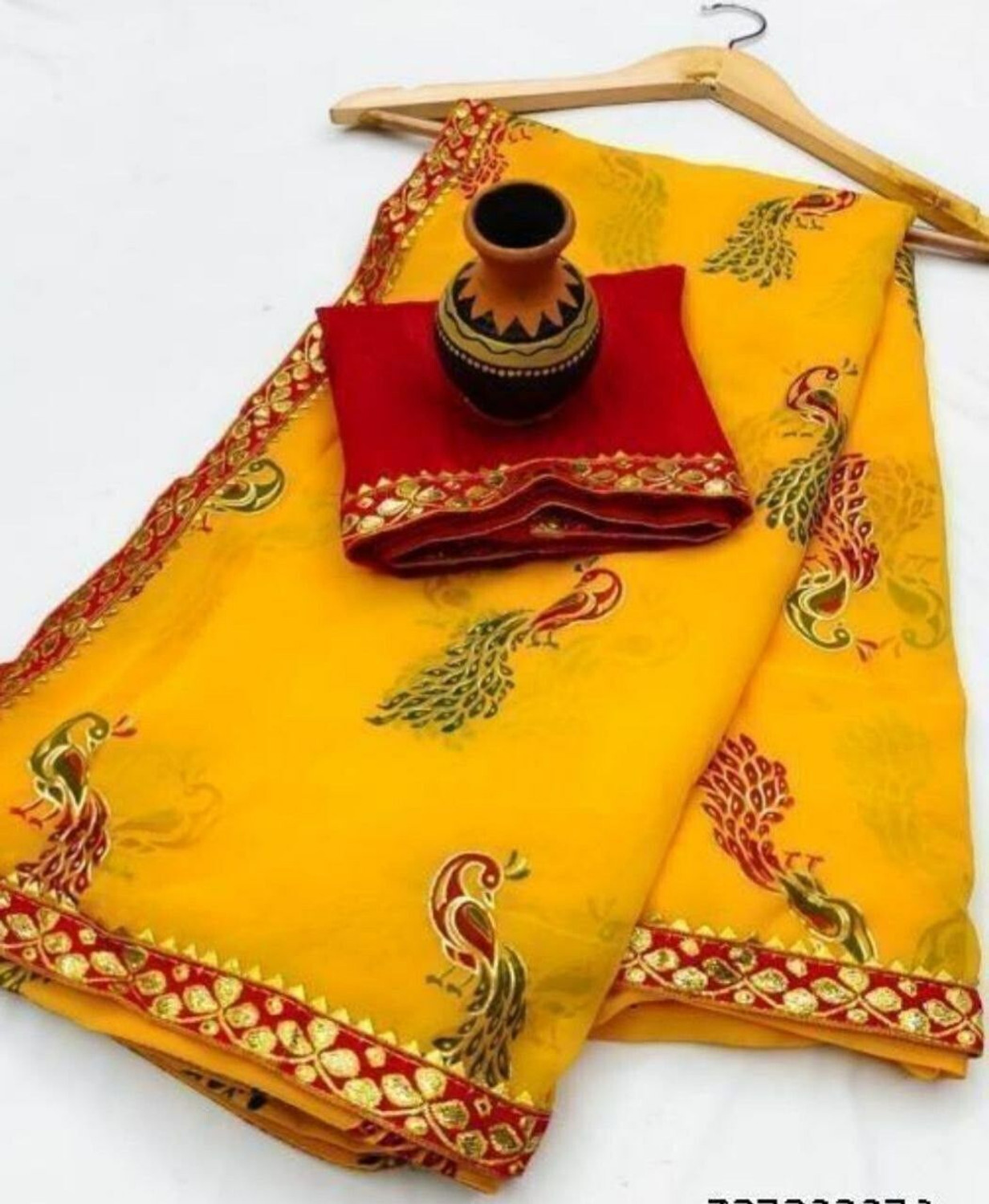 Image of TEN R Printed Bollywood Georgette Saree