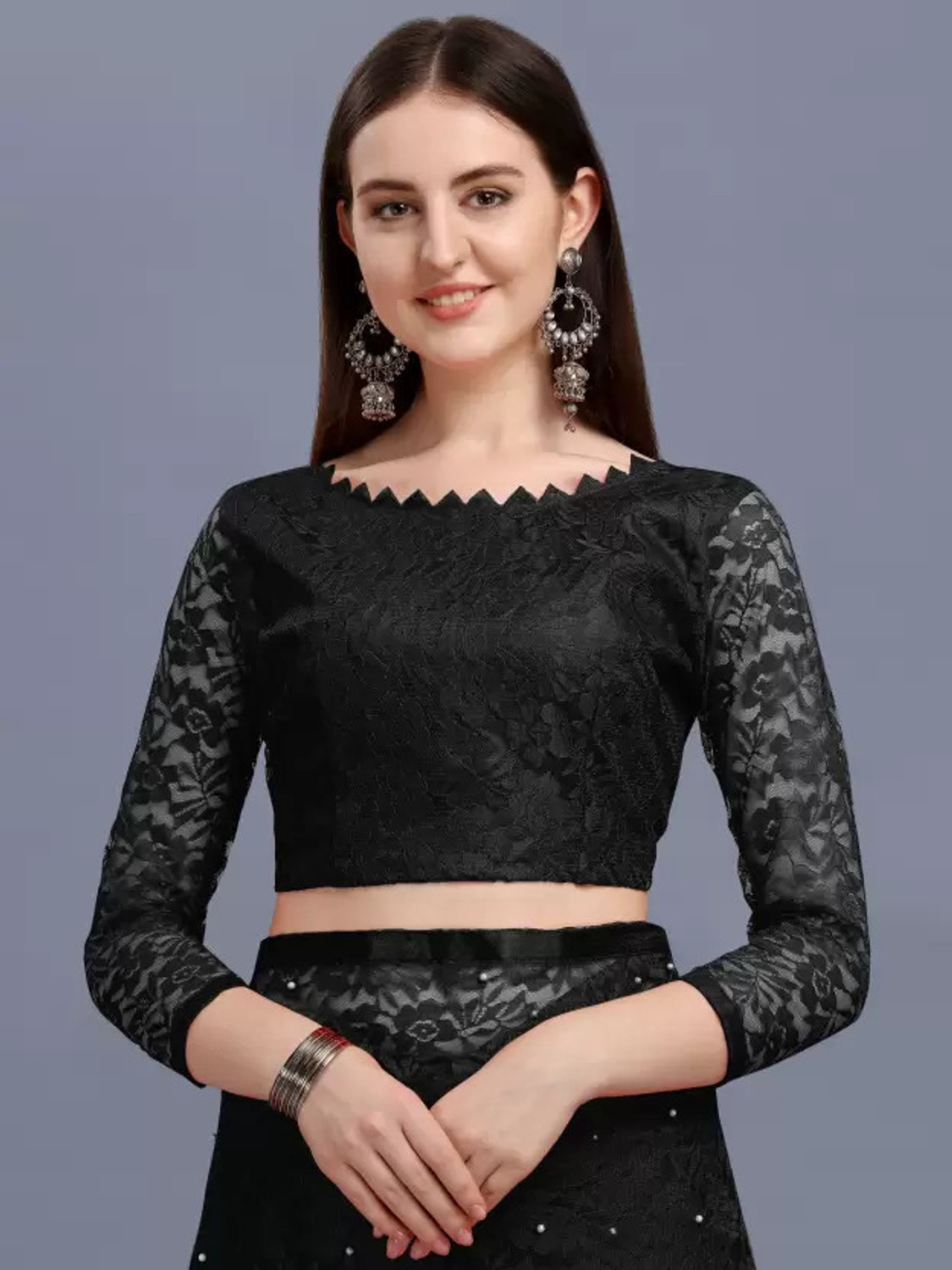 Image of Vidula Self Design, Embellished Bollywood Net Saree