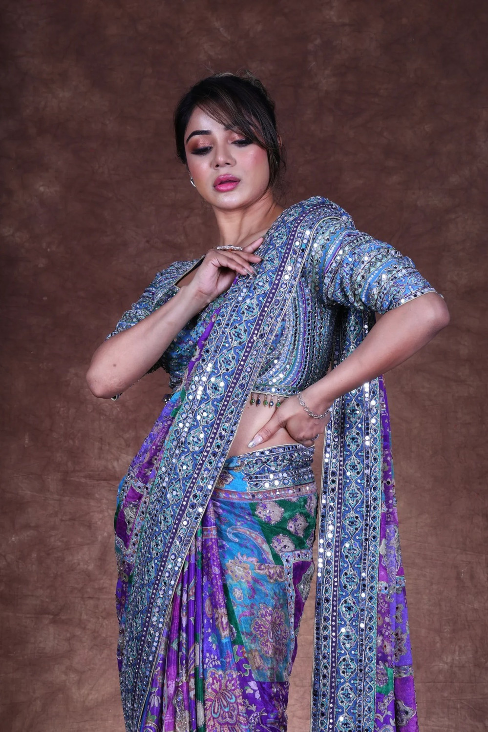 Image of KRISHNACOLLECTION9 Printed Bollywood Pure Silk Saree