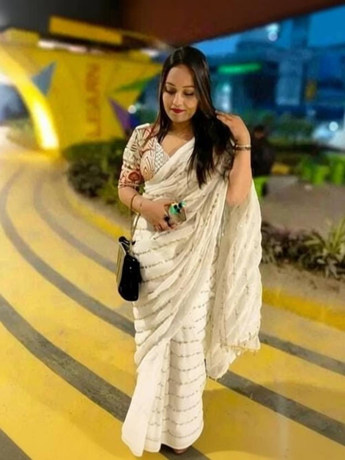 BHIKS RR Embellished Bollywood Georgette Saree