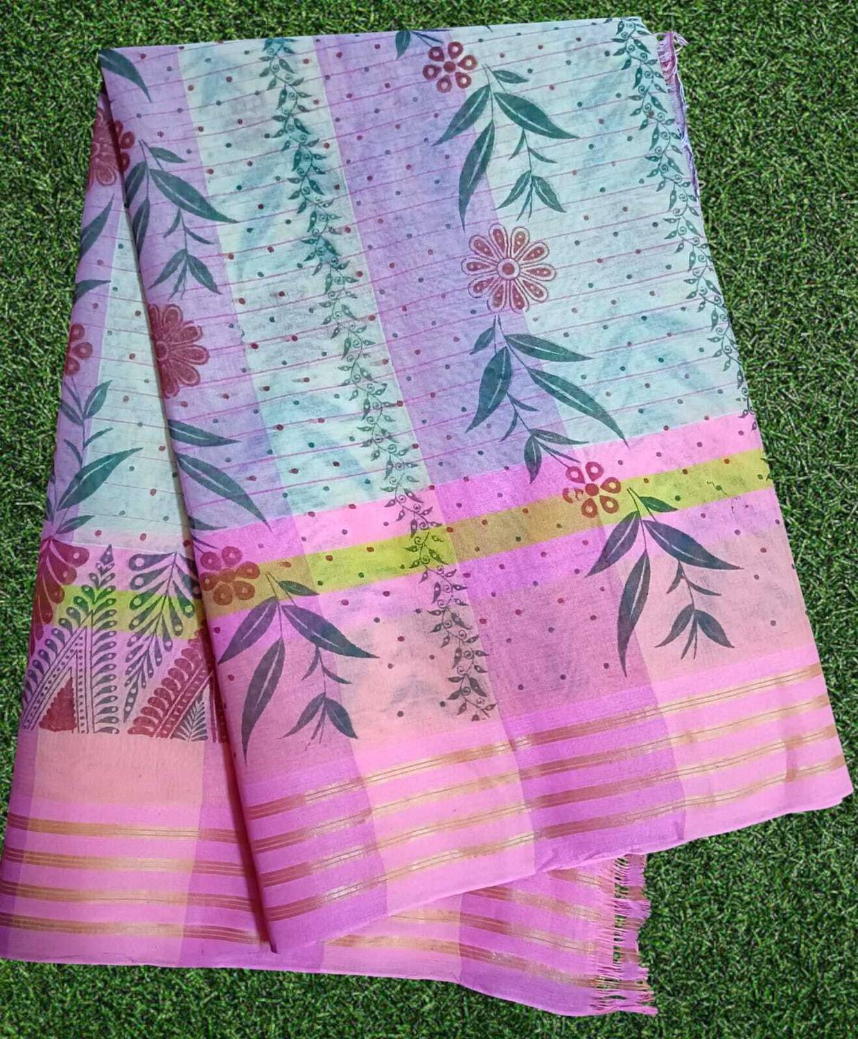 BMSaree Printed Tant Pure Cotton Saree