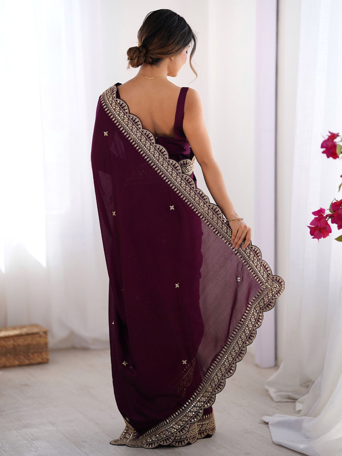 Image of Tasrika Embellished Bollywood Silk Blend Saree