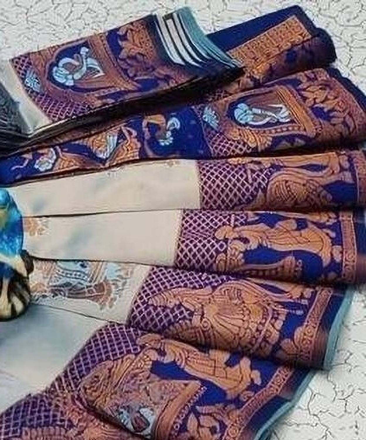 Image of RIDSID CREATION Woven Banarasi Art Silk Saree (Blue, Light Blue)