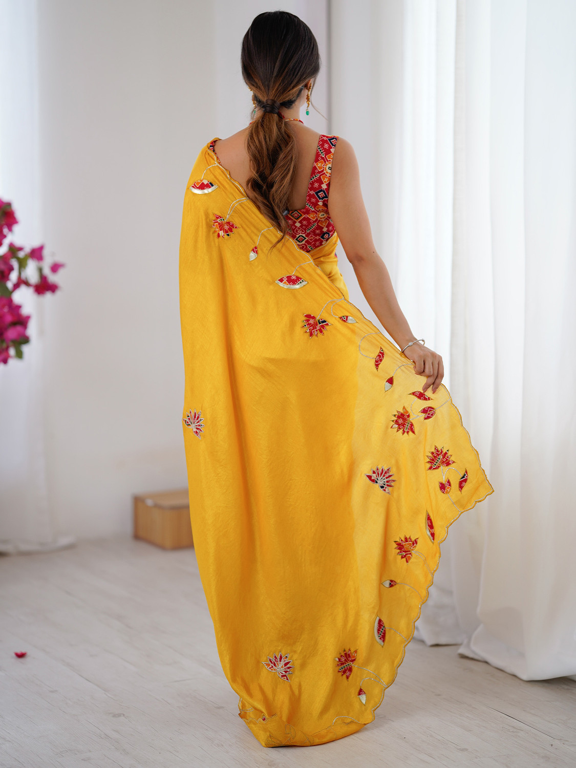 Image of Sareemall Embellished Bollywood Silk Blend Saree